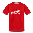 South Carolina Youth T-Shirt - Hand Lettered Youth South Carolina Tee - red