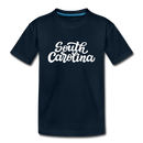South Carolina Youth T-Shirt - Hand Lettered Youth South Carolina Tee - deep navy