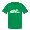 South Carolina Youth T-Shirt - Hand Lettered Youth South Carolina Tee - kelly green