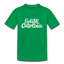 South Carolina Youth T-Shirt - Hand Lettered Youth South Carolina Tee - kelly green