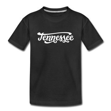 Tennessee Youth T-Shirt - Hand Lettered Youth Tennessee Tee - black