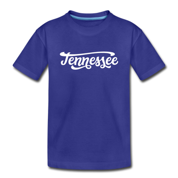 Tennessee Youth T-Shirt - Hand Lettered Youth Tennessee Tee - royal blue