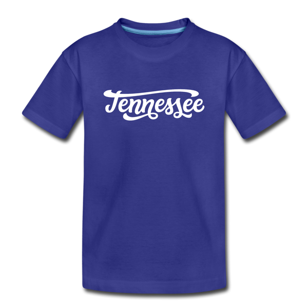 Tennessee Youth T-Shirt - Hand Lettered Youth Tennessee Tee - royal blue