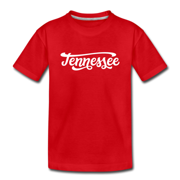 Tennessee Youth T-Shirt - Hand Lettered Youth Tennessee Tee - red