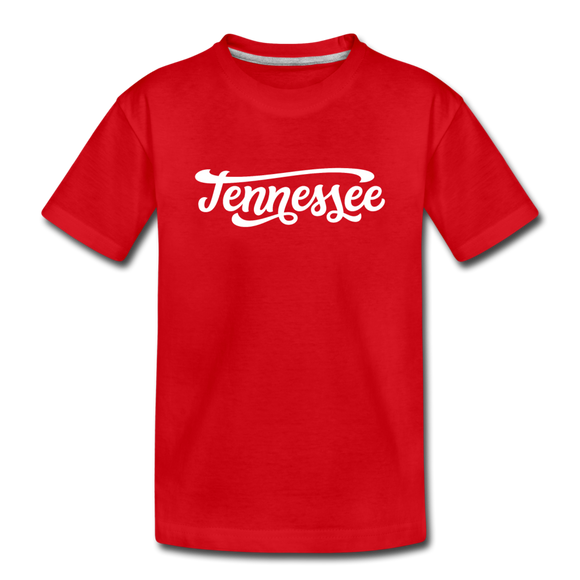 Tennessee Youth T-Shirt - Hand Lettered Youth Tennessee Tee - red