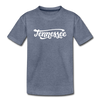Tennessee Youth T-Shirt - Hand Lettered Youth Tennessee Tee - heather blue