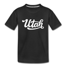 Utah Youth T-Shirt - Hand Lettered Youth Utah Tee - black