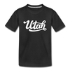 Utah Youth T-Shirt - Hand Lettered Youth Utah Tee - black
