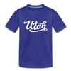 Utah Youth T-Shirt - Hand Lettered Youth Utah Tee - royal blue