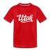 Utah Youth T-Shirt - Hand Lettered Youth Utah Tee - red