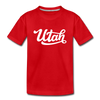 Utah Youth T-Shirt - Hand Lettered Youth Utah Tee - red
