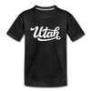 Utah Youth T-Shirt - Hand Lettered Youth Utah Tee - charcoal gray