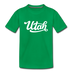 Utah Youth T-Shirt - Hand Lettered Youth Utah Tee - kelly green