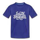 South Dakota Youth T-Shirt - Hand Lettered Youth South Dakota Tee - royal blue