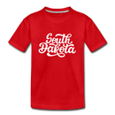 South Dakota Youth T-Shirt - Hand Lettered Youth South Dakota Tee - red