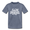 South Dakota Youth T-Shirt - Hand Lettered Youth South Dakota Tee - heather blue