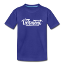 Vermont Youth T-Shirt - Hand Lettered Youth Vermont Tee - royal blue