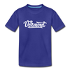 Vermont Youth T-Shirt - Hand Lettered Youth Vermont Tee - royal blue
