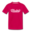 Vermont Youth T-Shirt - Hand Lettered Youth Vermont Tee - dark pink