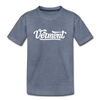 Vermont Youth T-Shirt - Hand Lettered Youth Vermont Tee - heather blue
