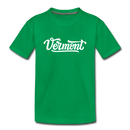 Vermont Youth T-Shirt - Hand Lettered Youth Vermont Tee - kelly green