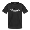 Wisconsin Youth T-Shirt - Hand Lettered Youth Wisconsin Tee - black