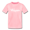 Wisconsin Youth T-Shirt - Hand Lettered Youth Wisconsin Tee - pink