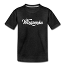 Wisconsin Youth T-Shirt - Hand Lettered Youth Wisconsin Tee - charcoal gray
