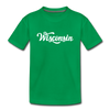 Wisconsin Youth T-Shirt - Hand Lettered Youth Wisconsin Tee - kelly green