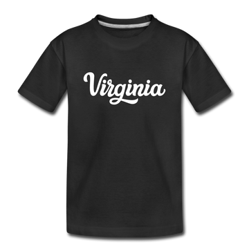 Virginia Youth T-Shirt - Hand Lettered Youth Virginia Tee - black