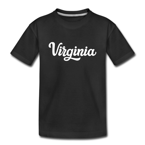 Virginia Youth T-Shirt - Hand Lettered Youth Virginia Tee - black