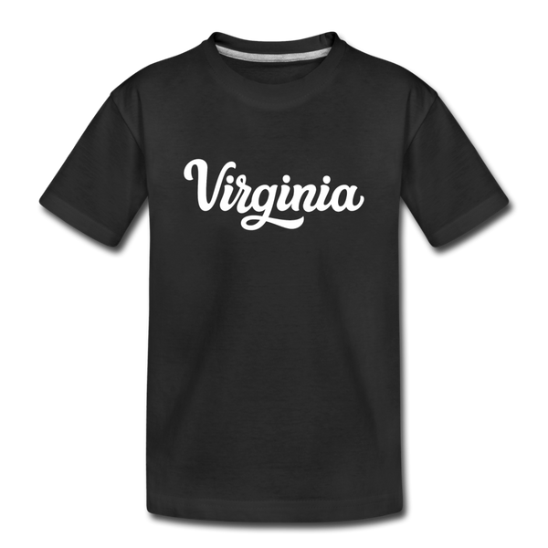 Virginia Youth T-Shirt - Hand Lettered Youth Virginia Tee - black