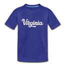Virginia Youth T-Shirt - Hand Lettered Youth Virginia Tee - royal blue