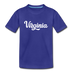 Virginia Youth T-Shirt - Hand Lettered Youth Virginia Tee - royal blue