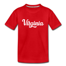 Virginia Youth T-Shirt - Hand Lettered Youth Virginia Tee - red