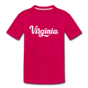 Virginia Youth T-Shirt - Hand Lettered Youth Virginia Tee - dark pink