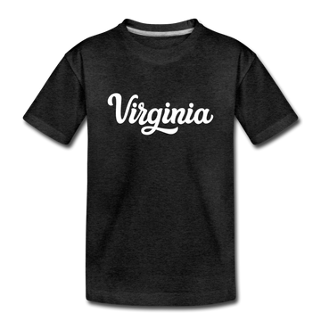 Virginia Youth T-Shirt - Hand Lettered Youth Virginia Tee - charcoal gray