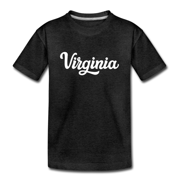Virginia Youth T-Shirt - Hand Lettered Youth Virginia Tee - charcoal gray