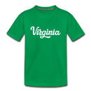 Virginia Youth T-Shirt - Hand Lettered Youth Virginia Tee - kelly green