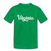 Virginia Youth T-Shirt - Hand Lettered Youth Virginia Tee - kelly green