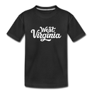 West Virginia Youth T-Shirt - Hand Lettered Youth West Virginia Tee - black