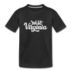 West Virginia Youth T-Shirt - Hand Lettered Youth West Virginia Tee - black