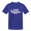 West Virginia Youth T-Shirt - Hand Lettered Youth West Virginia Tee - royal blue