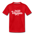 West Virginia Youth T-Shirt - Hand Lettered Youth West Virginia Tee - red