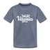 West Virginia Youth T-Shirt - Hand Lettered Youth West Virginia Tee - heather blue