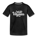 West Virginia Youth T-Shirt - Hand Lettered Youth West Virginia Tee - charcoal gray
