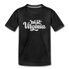 West Virginia Youth T-Shirt - Hand Lettered Youth West Virginia Tee - charcoal gray