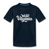 West Virginia Youth T-Shirt - Hand Lettered Youth West Virginia Tee - deep navy