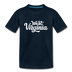 West Virginia Youth T-Shirt - Hand Lettered Youth West Virginia Tee - deep navy