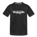 Washington Youth T-Shirt - Hand Lettered Youth Washington Tee - black